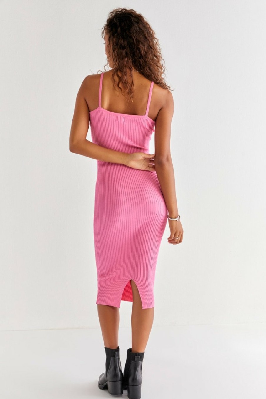 Francesca's Sherisse Midi Dress Pink Dresses