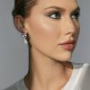 Francesca's Luxe Plated Melting Pearl Drop Earrings Silver Earrings