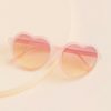 Francesca's Betty Ombre Lens Heart Shaped Sunglasses Pink Sunglasses