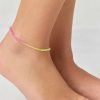 Francesca's Alora Neon Glass Beads Anklet Multi Anklets