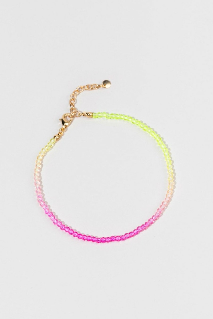 Francesca's Alora Neon Glass Beads Anklet Multi Anklets