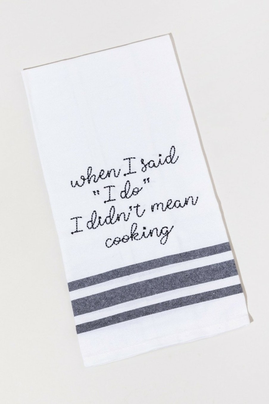 Francesca's When I Said I Do Tea Towel Multi Home Decor